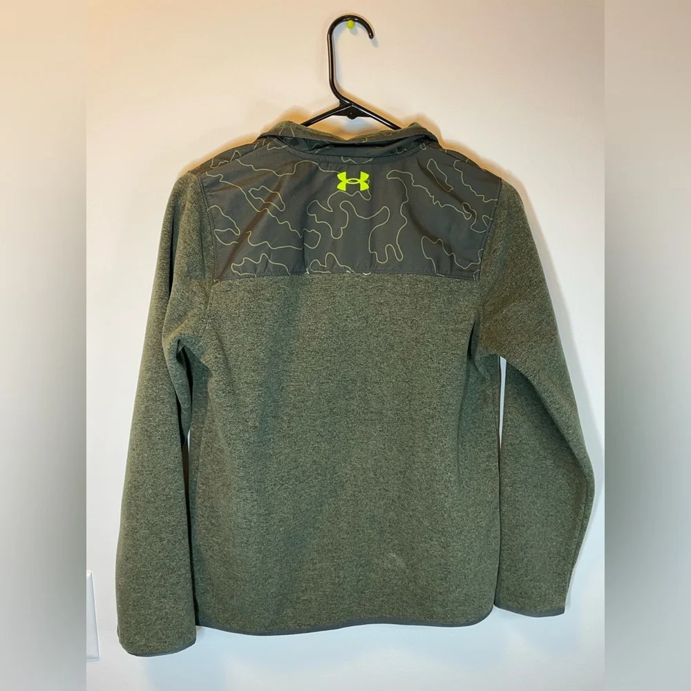 Under Armour - Pullover ¼ Zipper Fleece - Green - Youth L/Large